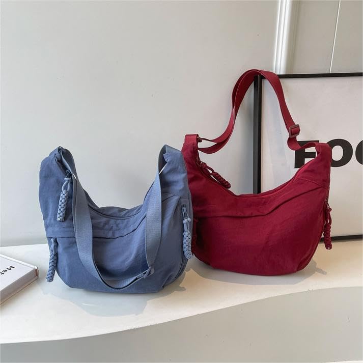 EMGILL Nylon Crescent Crossbody Bag for Women Shoulder Tote Handbag Casual Sling Bag Dumpling Purse Bag for Outdoor Travel - Image 4